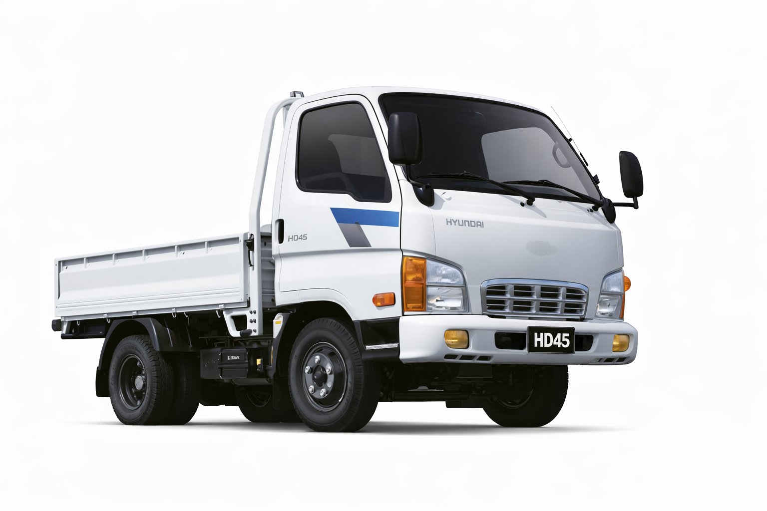 White Hyundai HD45 truck shown as a Mighty model family illustration